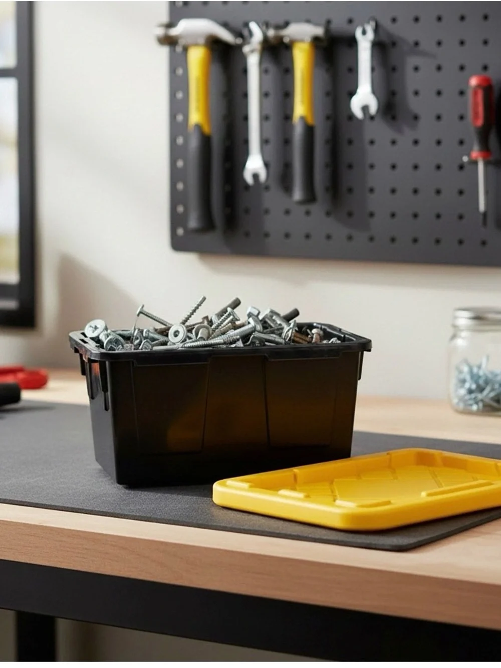 Gardner Bender Mini Bin 10-Pack - Black & Yellow Plastic Organizers